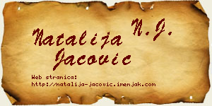 Natalija Jačović vizit kartica